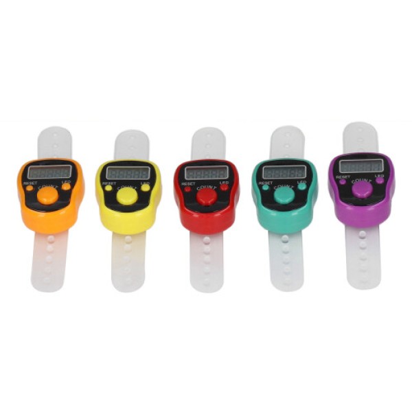 5 Pcs Digital Finger Counter with Light – Portable & Adjustable Design